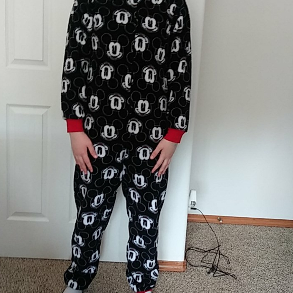 Mickey Mouse onesie with hood